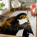Violinist Music Gold And Black Art Teppich