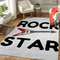 Rock Star Guitar Music Art Teppich