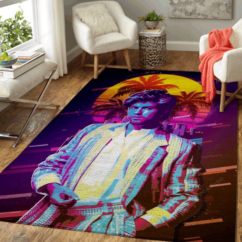 Michael George Artwork Music Synthwave 80s Art Teppich