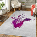 Music My Love Purple Music Art Teppich