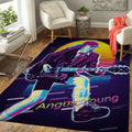 Angus Young The Band Ac Dc Music Pop Art Teppich