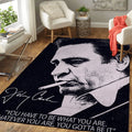 Johnny Cash Singer Quotes You Have To Be What You Are Art Teppich