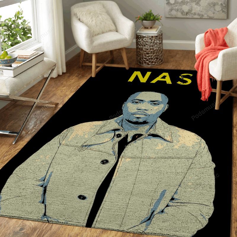Nas Rap Music Art II Teppich