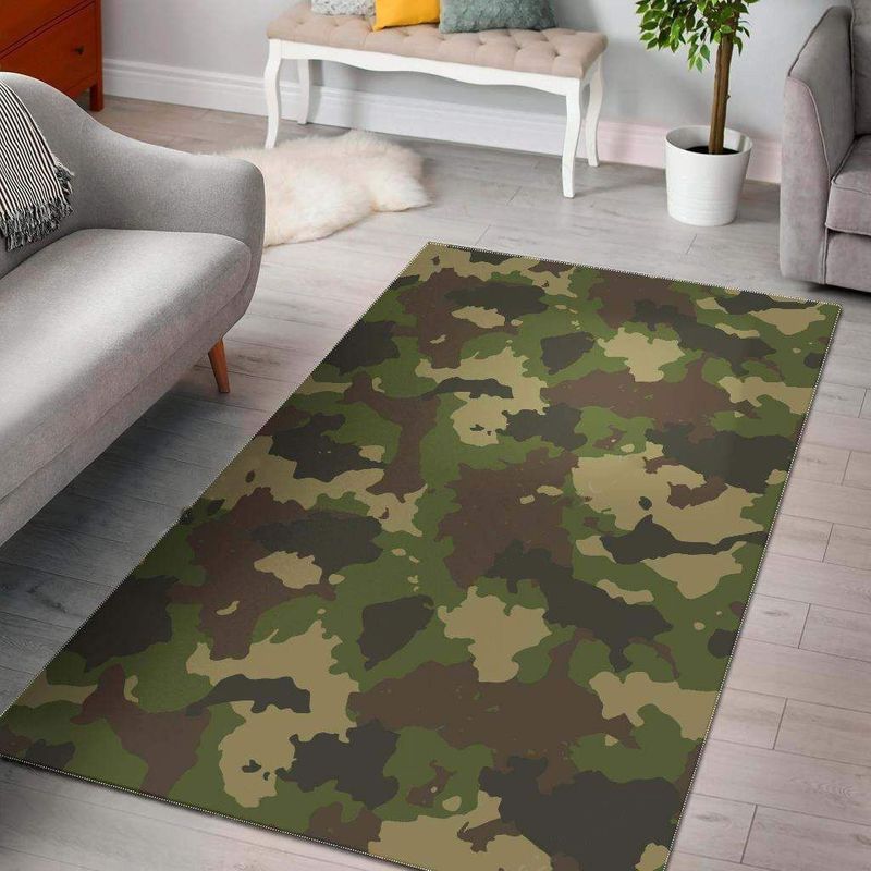 Classic Green Camouflage Teppich