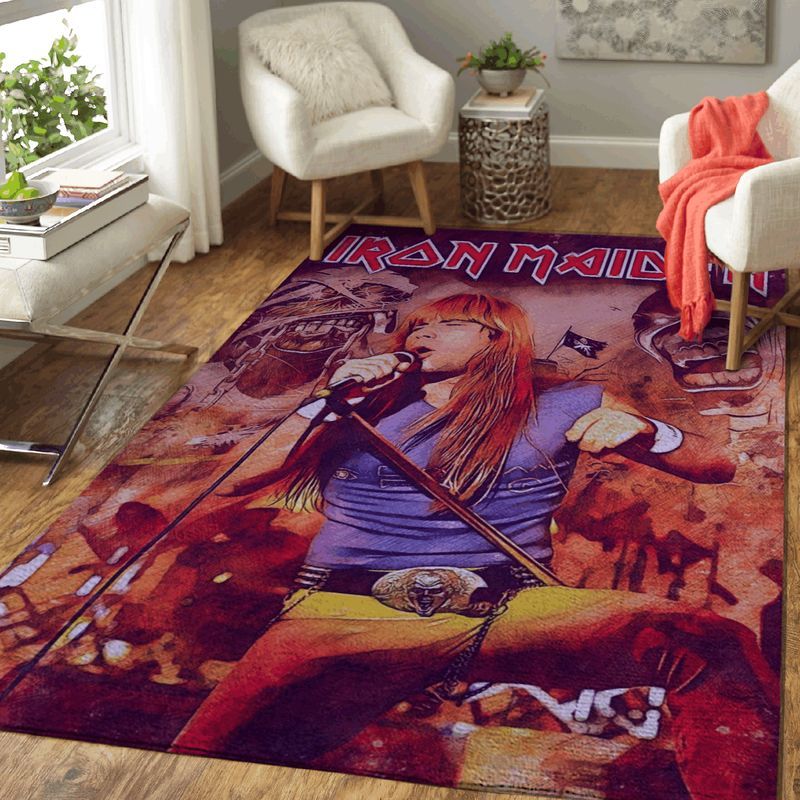 Iron Maiden English Heavy Metal Band Pop Art Teppich
