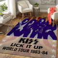 Kiss Lick It Up Tour Music Art Teppich