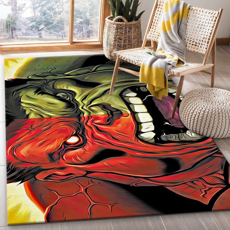 Red Hulk Vs Green Hulk Teppich