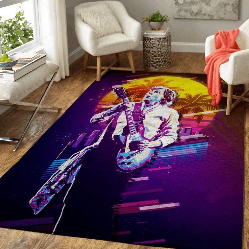 Paul Mccartney Artwork Music Synthwave 80s Art Teppich