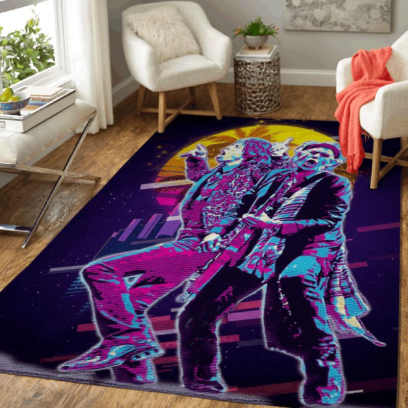 Mick Jagger Keith Richards Music Artwork Music Synthwave 80s Art Teppich