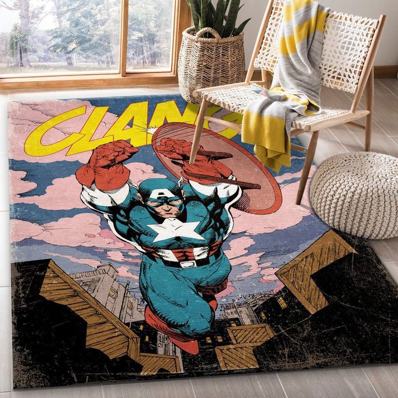 Captain America Marvel Superhero Teppich
