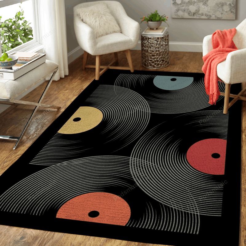 Retro Vinyl 4 Music Art Teppich