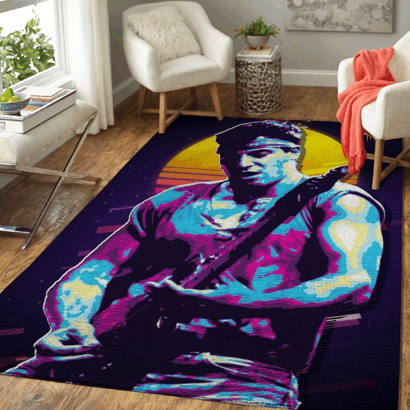 Bruce Springsteen Singer And Musician Art Teppich