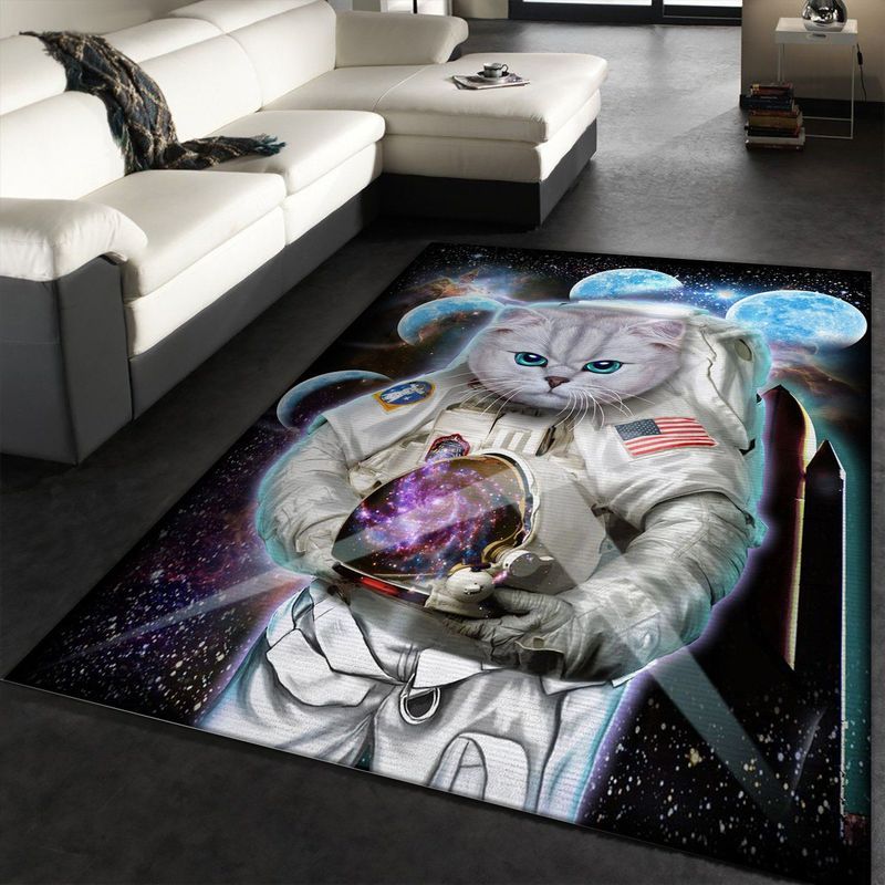 Astronaut Cat Explore Moon II Teppich