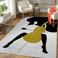 Music Woman Illustration Art Teppich