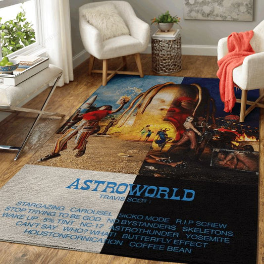 Travis Scott Astro World Music Art Teppich