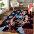 Bruce Springsteen The Boss Singer And Musician Art Teppich