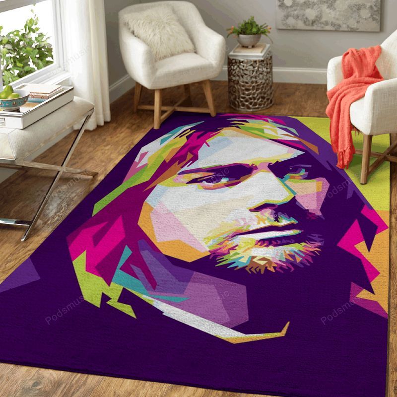 Kurt Cobain Music Player Art Teppich