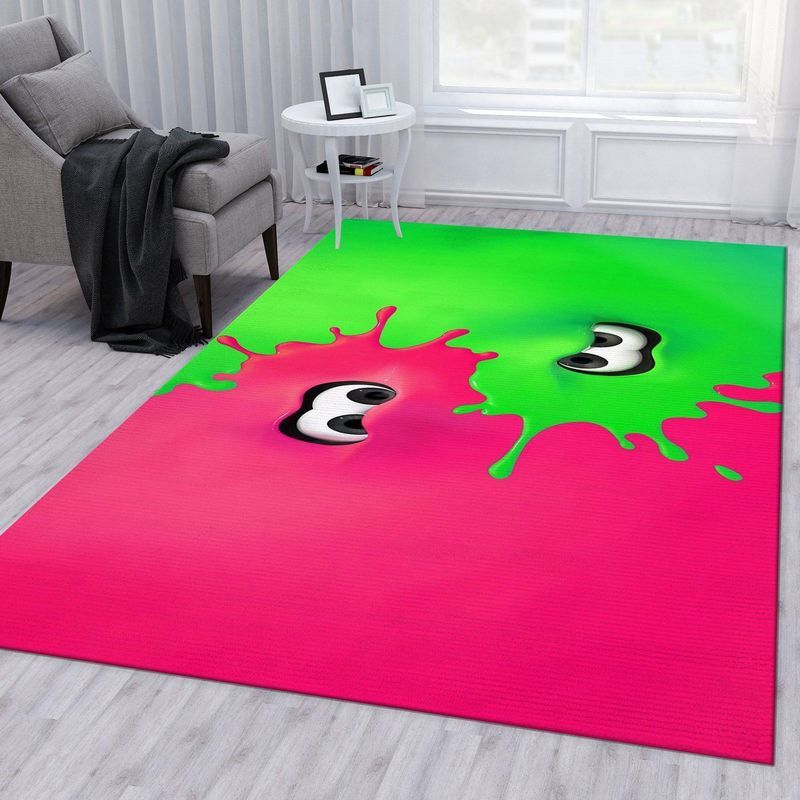 Splatoon 2 Red And Green Video Game Teppich