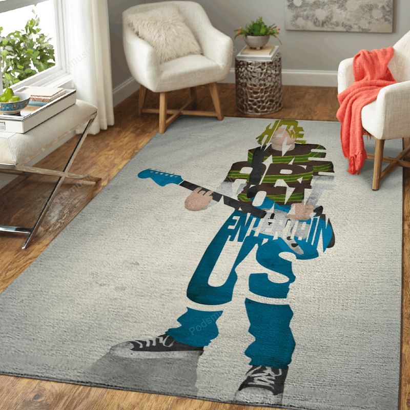 Kurt Cobain Nirvana Music Artwork Art Teppich