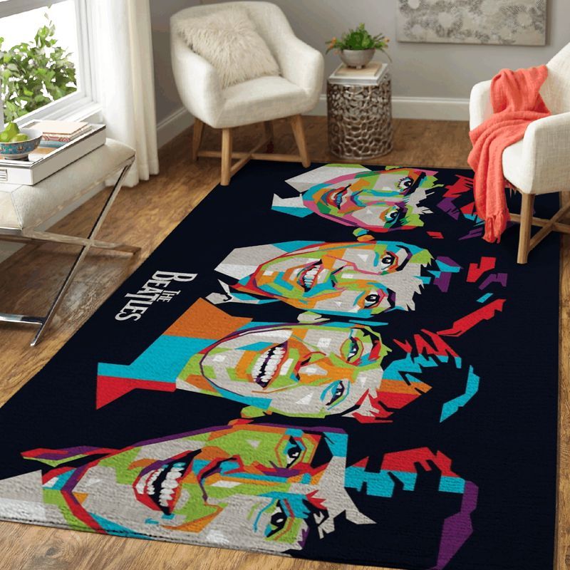 The Beatles Band English Rock Band The Beatles Art Teppich