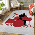 Man On Drums Music Passion Art Teppich