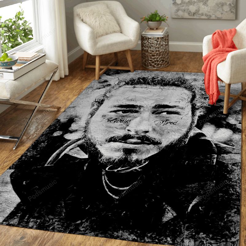 Post Malone Art Music Monochrome Art Teppich