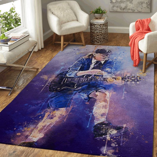 Angus Mckinnon Young Ac Dc Band Art Teppich
