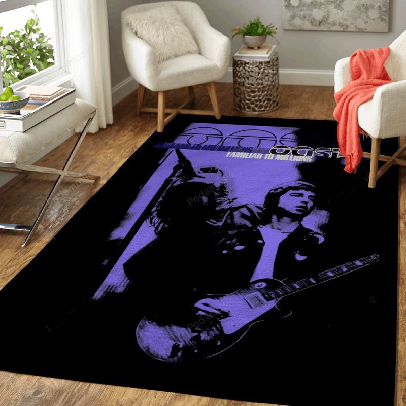 Oasis Rock Band Artwork Music Art Teppich