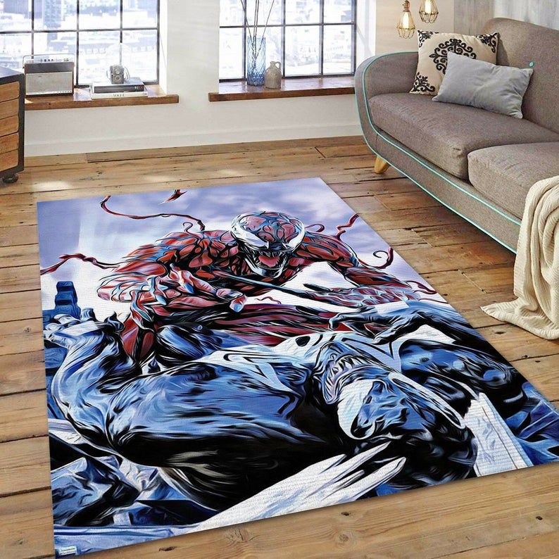 Marvel Comics Carnage Battle With Venom Teppich