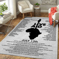 Live Aid Artwork White Music Art Teppich