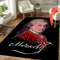 Mozart Colorful Portrait Music Art Teppich