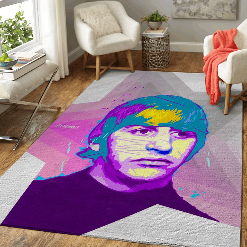 Ringo Pop Art Portrait Music Art Teppich