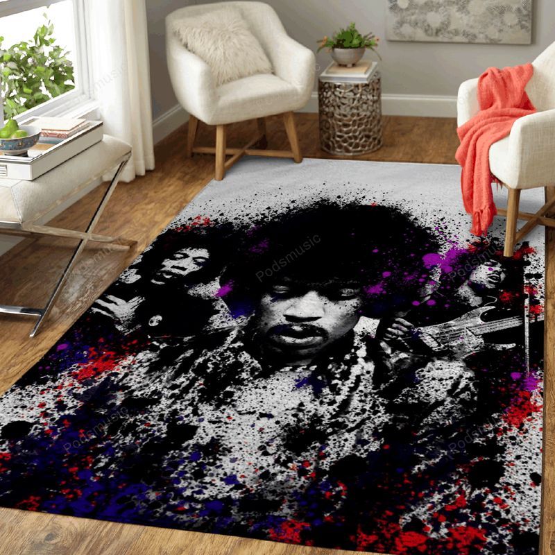 Jimi Hendrix 2 Music Legends Art Teppich