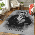 Lady Gaga Music Monochrome Art Teppich