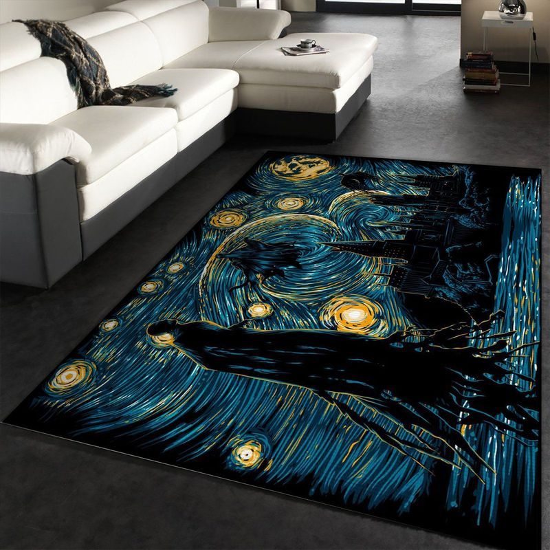 Van Gogh Starry Night Harry Potter Dementors Hogwarts Teppich
