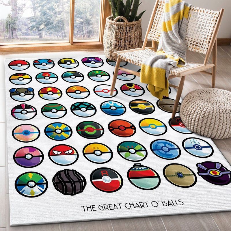 Poke Balls Pokemon Anime Teppich