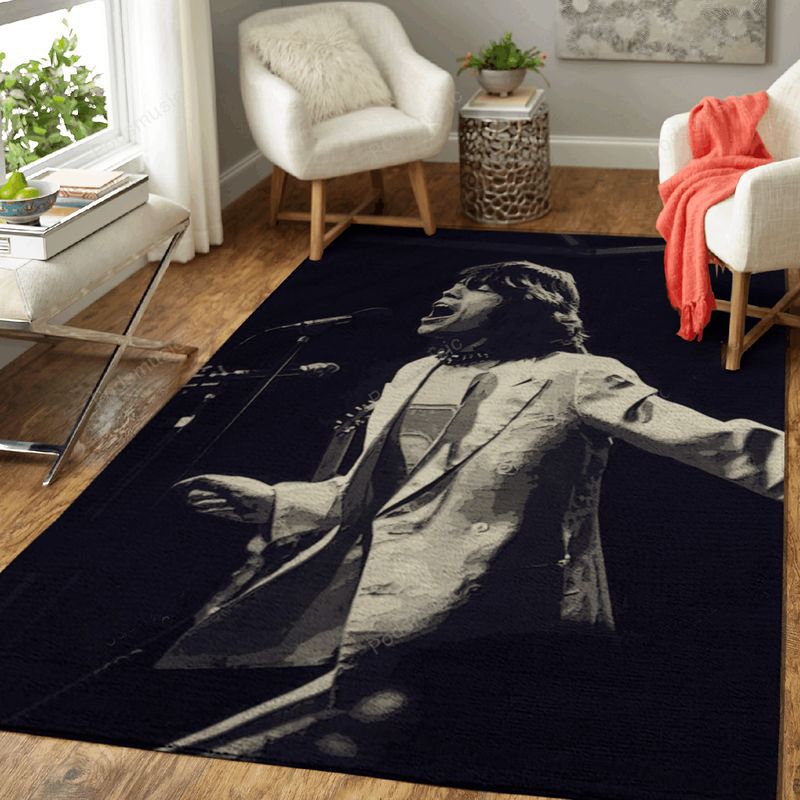 Mick Jagger 13 Music Artist Art Teppich