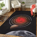 Vinyl Through Space Illustrations Art Teppich