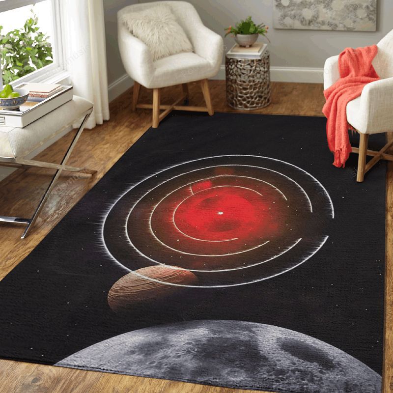 Vinyl Through Space Illustrations Art Teppich