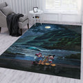 Mickey Couple And Pluto Disney Moonlight Teppich