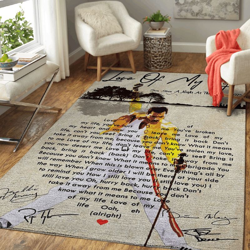Freddie Mercury Queen Love Of My Life Leave Me Love Teppich