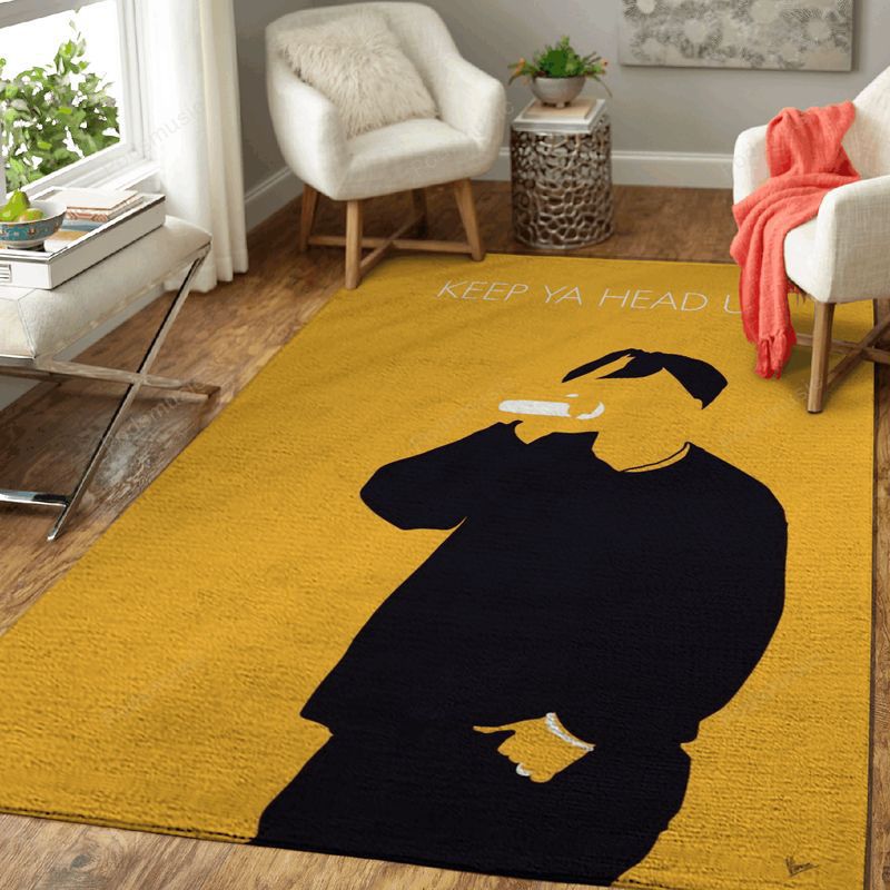My 2pac Minimal Music Artwork Minimal Music Artworks Art Teppich