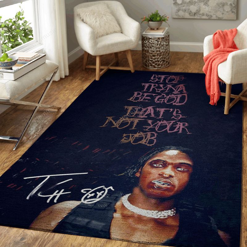 Music Rapper Travis Scott Music Legends Art Teppich