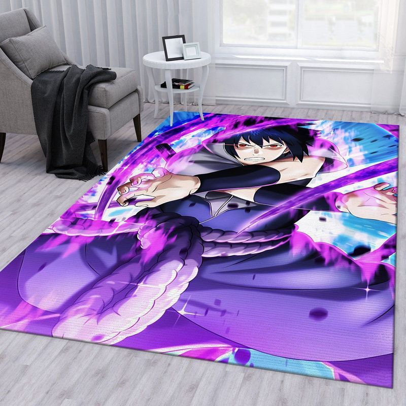 Naruto Shippuuden Sasuke Uchiha Anime Teppich