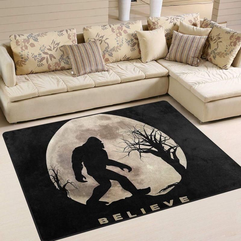 Believe Bigfoot Rectangle Teppich