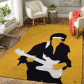 Voodoo Child Jimi Hendrix Minimal Music Artwork Minimal Music Artworks Art Teppich