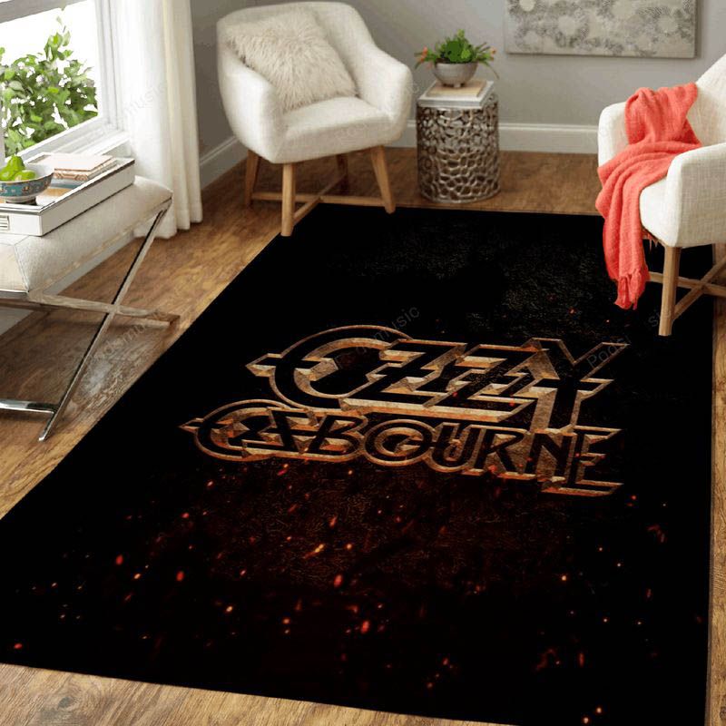 Ozzy Ozbourne Music Symbols Art Teppich