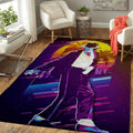 Michael Jackson Artwork Music Synthwave 80s Art Teppich