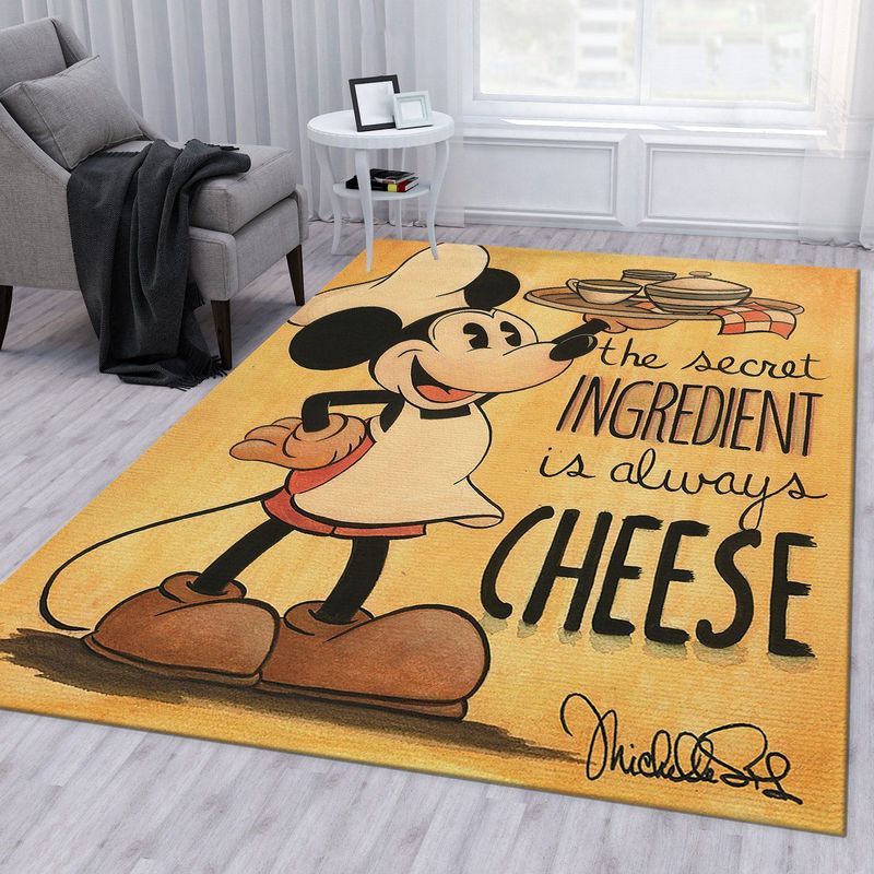 Disney Classic Mickey The secret ingredient is always cheese Teppich