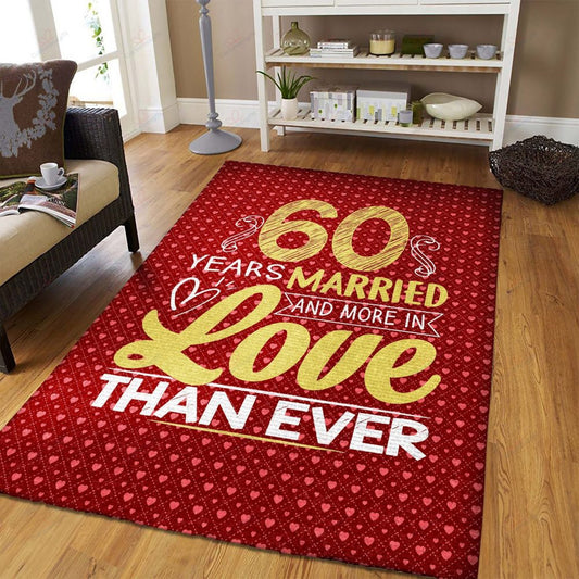 60 Years Married Valentine Teppich